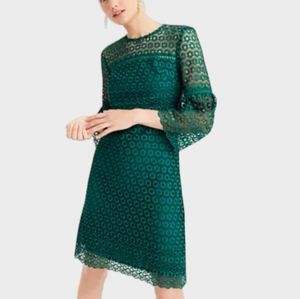 J. CREW Dress Women's Size 10 Bell-Sleeve Daisylace Eyelet